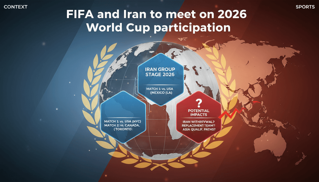 FIFA and Iran to meet on 2026 World Cup participation