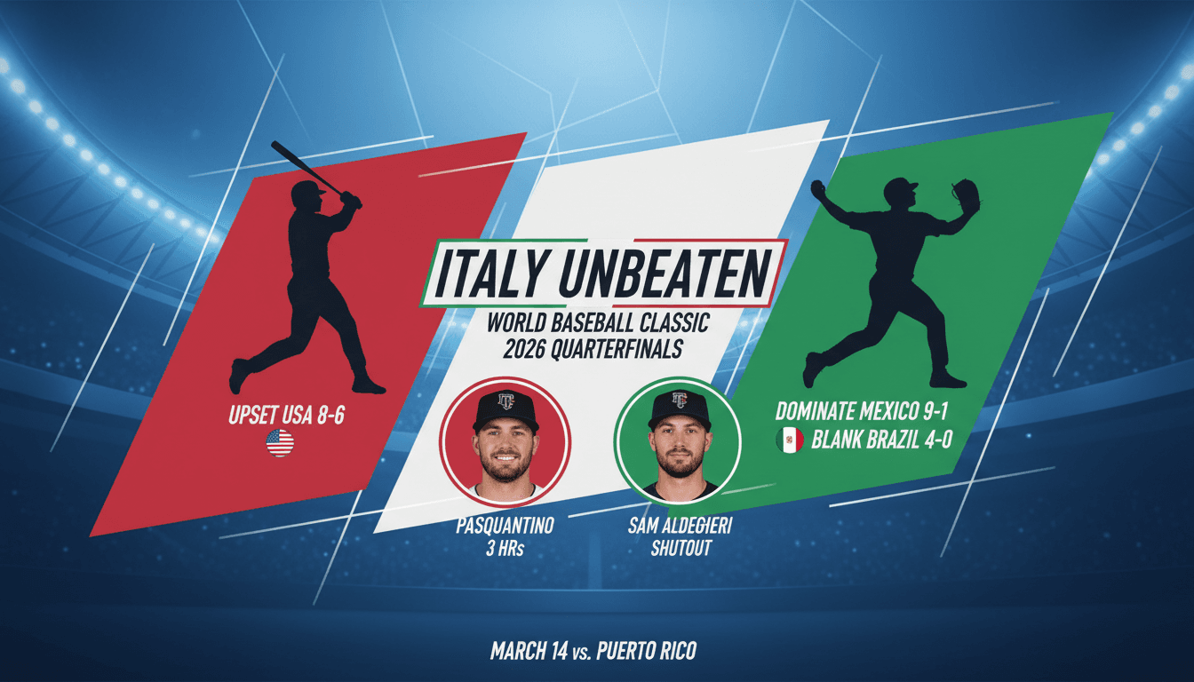 Italy advances undefeated to quarterfinals of 2026 World Baseball Classic
