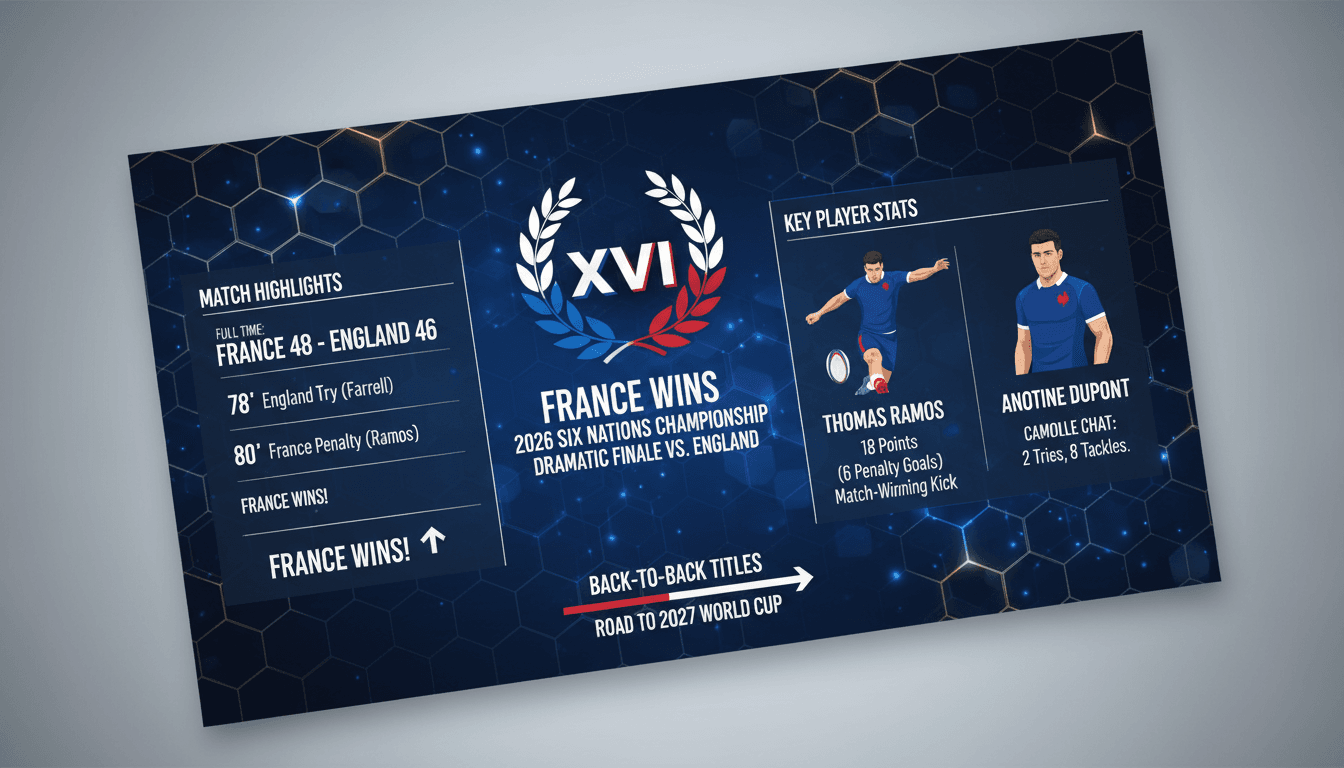France Wins 2026 Six Nations Championship in Dramatic Finale Against England