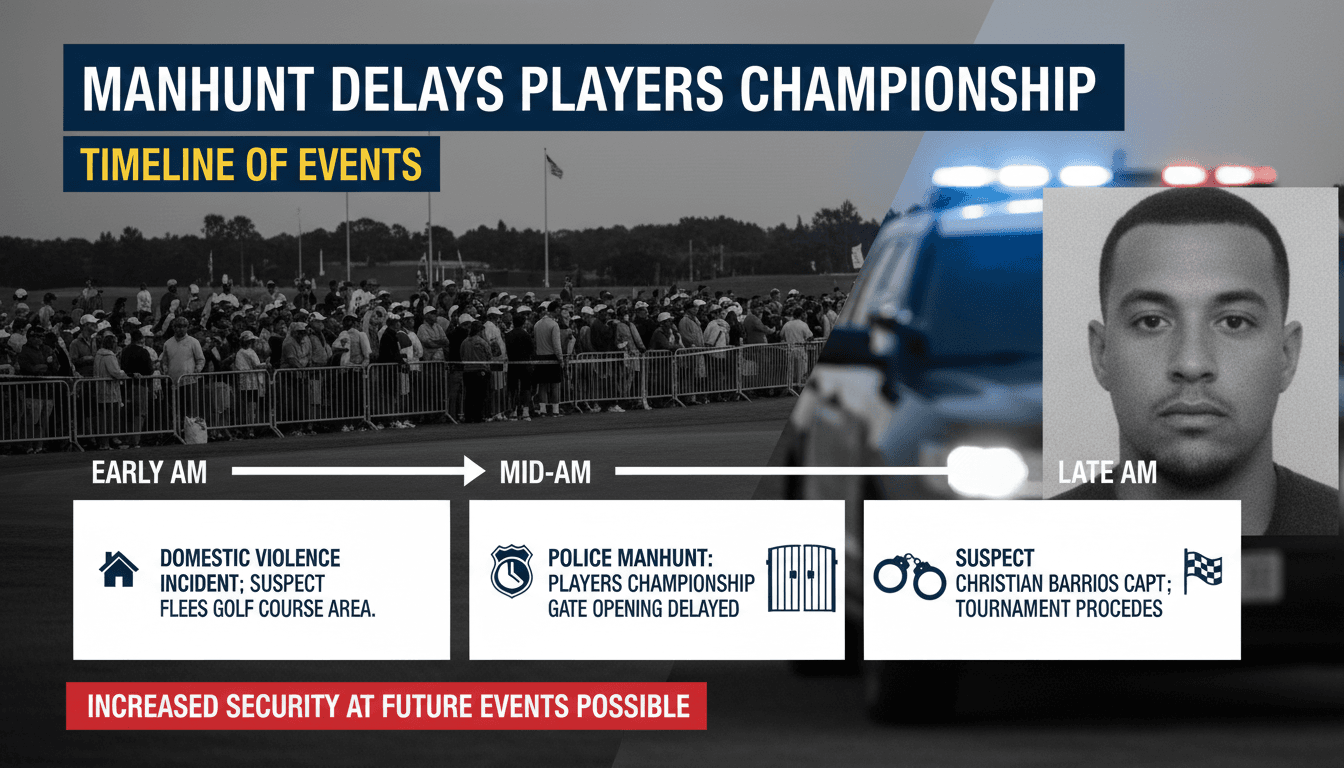 Double homicide suspect captured after manhunt delays Players Championship gate opening