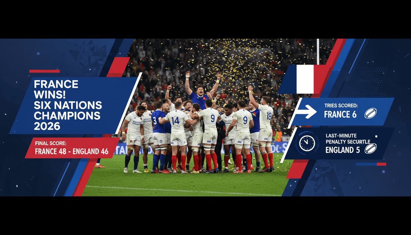 France Wins Six Nations Championship with Last-Minute Victory over England