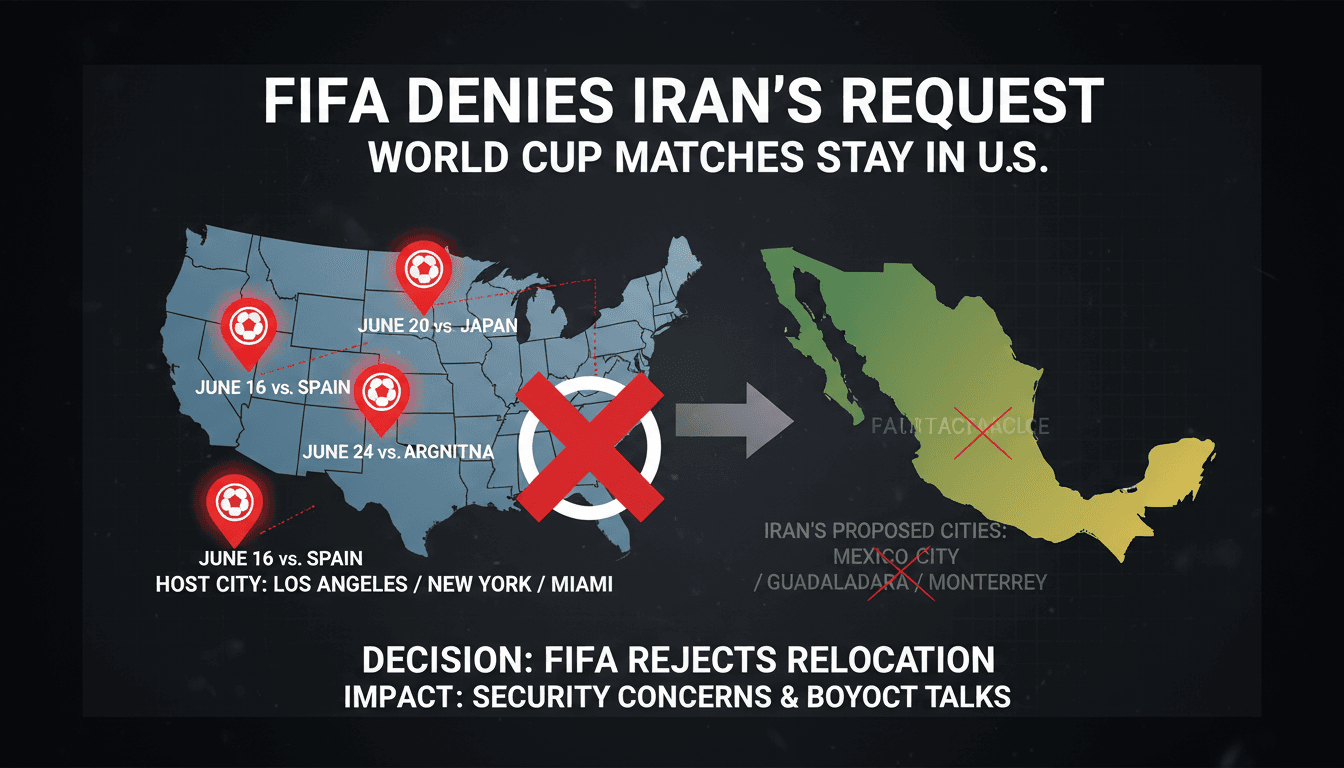 FIFA Denies Iran's Request to Move World Cup Matches to Mexico