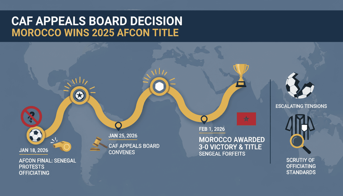 CAF Appeals Board Awards Morocco 2025 AFCON Title After Senegal Forfeits Final