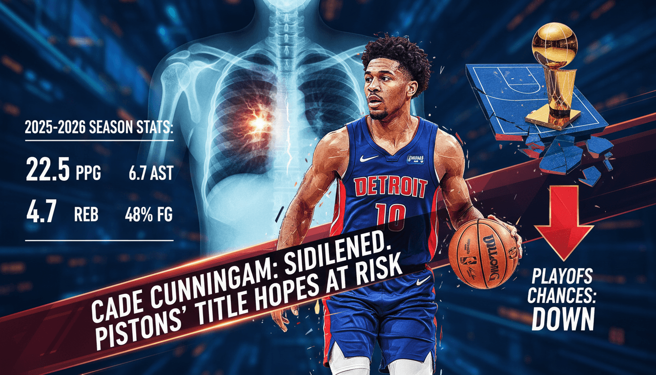 Cade Cunningham Diagnosed with Mild Pneumothorax After Game Collision