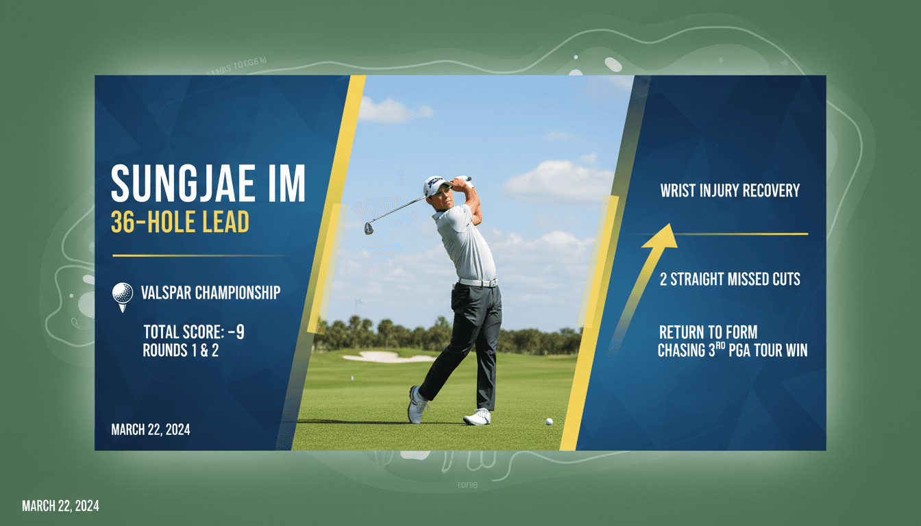 Sungjae Im Takes 36-Hole Lead at Valspar Championship