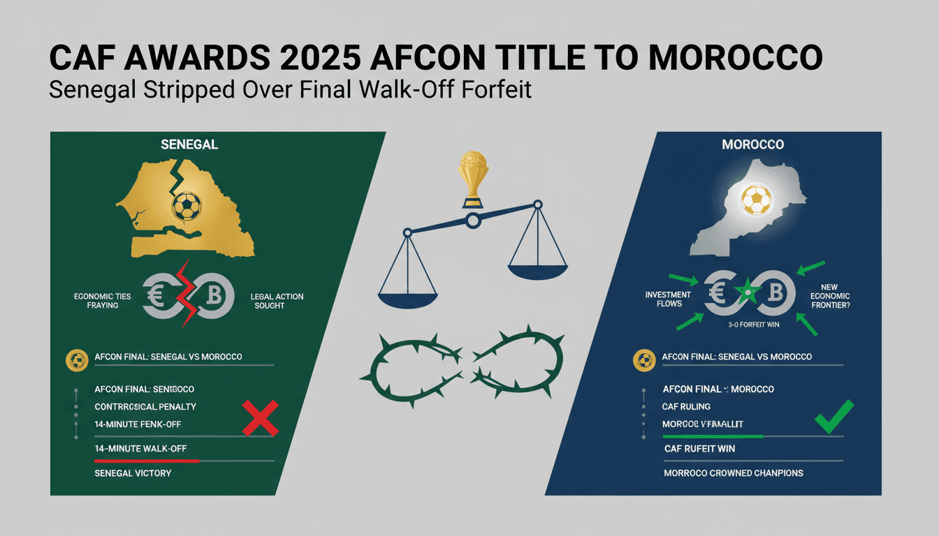 CAF Awards 2025 AFCON Title to Morocco After Stripping Senegal Over Final Walk-Off Forfeit