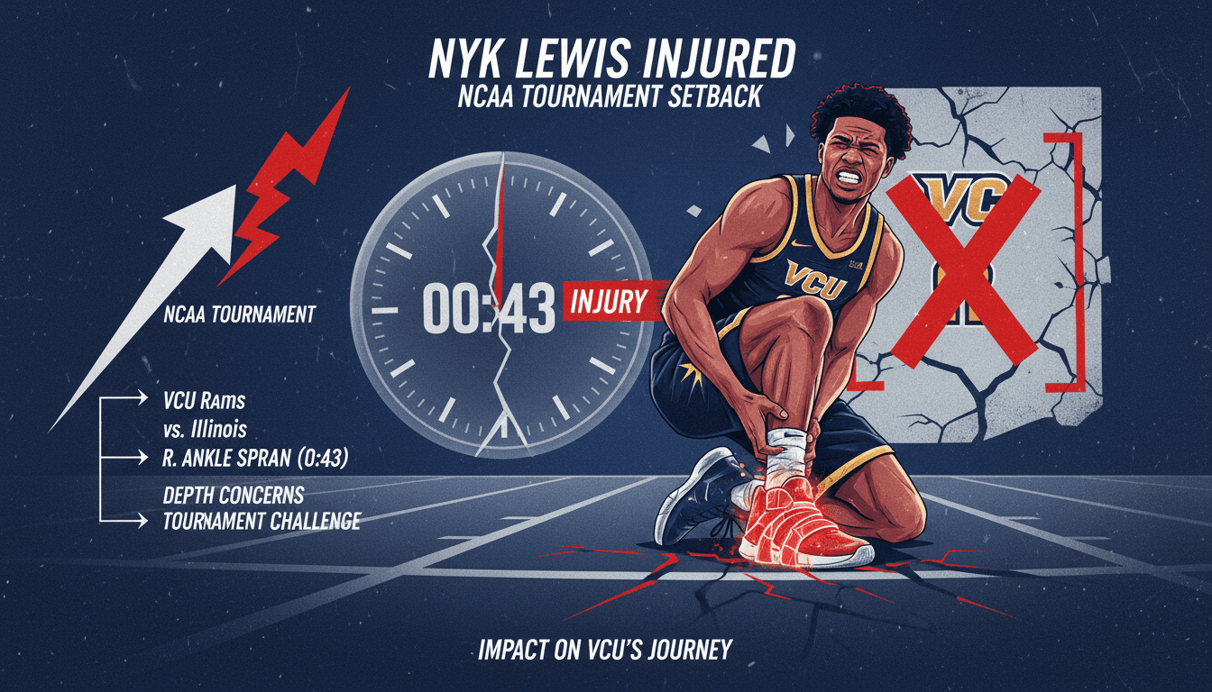 Nyk Lewis Injured in NCAA Tournament Game Against Illinois