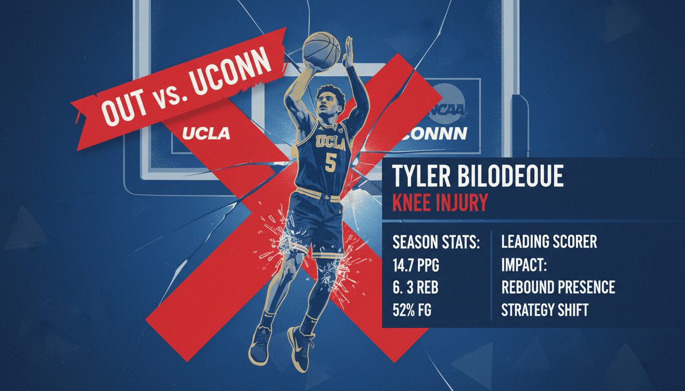 Tyler Bilodeau ruled out for NCAA Tournament game against UConn due to knee injury