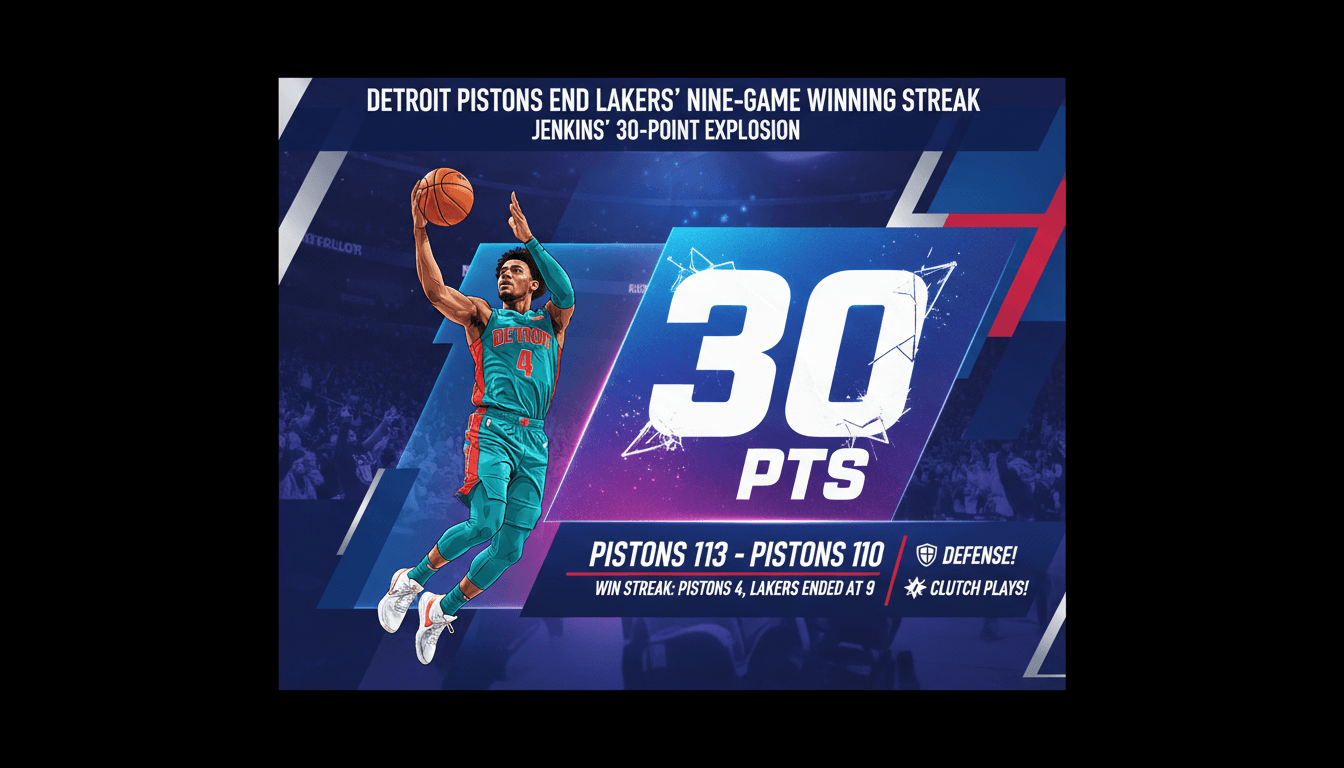 Detroit Pistons End Los Angeles Lakers' Nine-Game Winning Streak