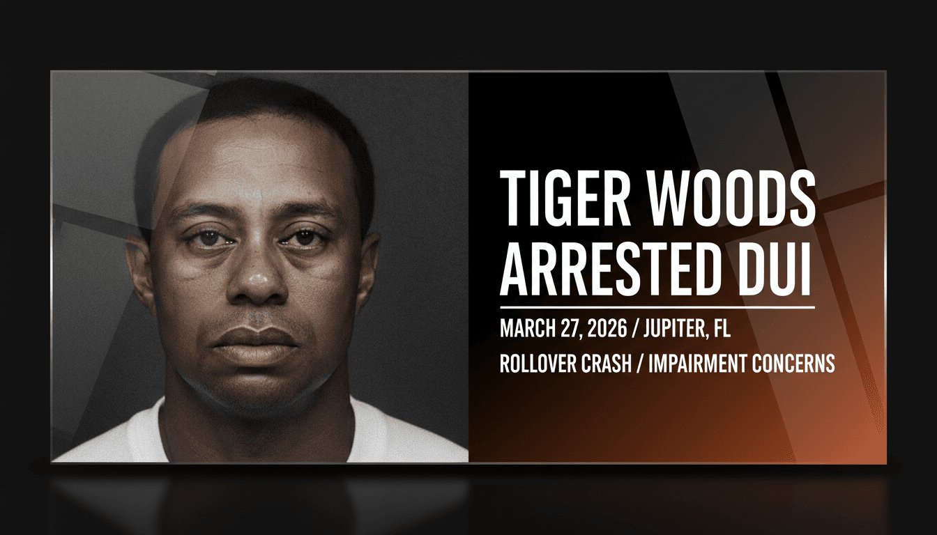 Tiger Woods Arrested for DUI After Rollover Crash in Florida