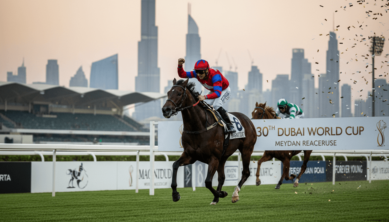 Magnitude Wins 30th Dubai World Cup at Meydan Racecourse