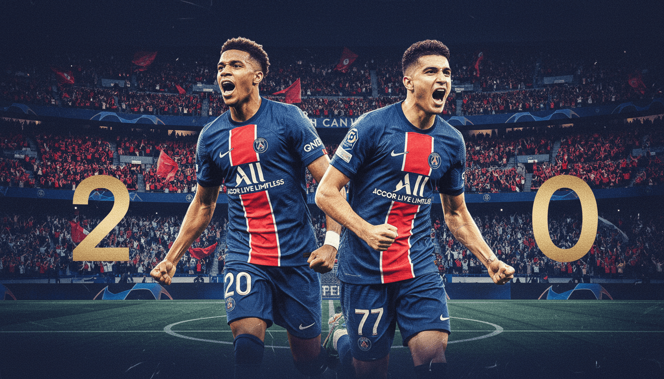 Paris Saint-Germain secures 2-0 victory over Liverpool in UEFA Champions League quarter-finals