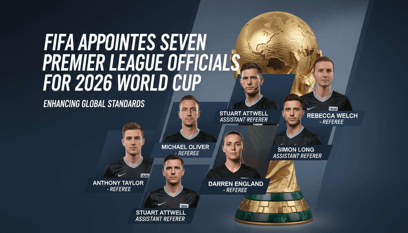 FIFA Appoints Seven Premier League Officials for 2026 World Cup