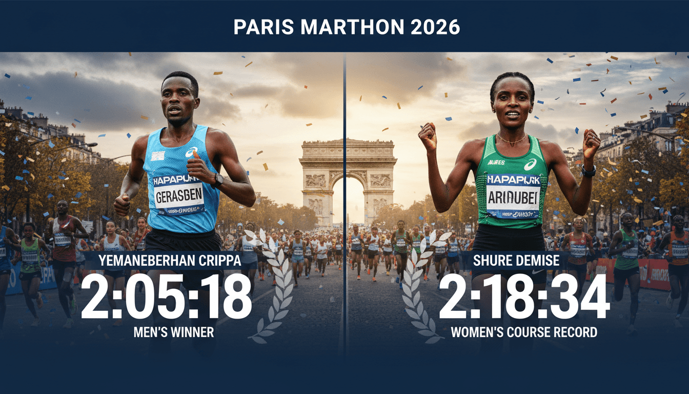 Yemaneberhan Crippa and Shure Demise Win 2026 Paris Marathon with Record Performances