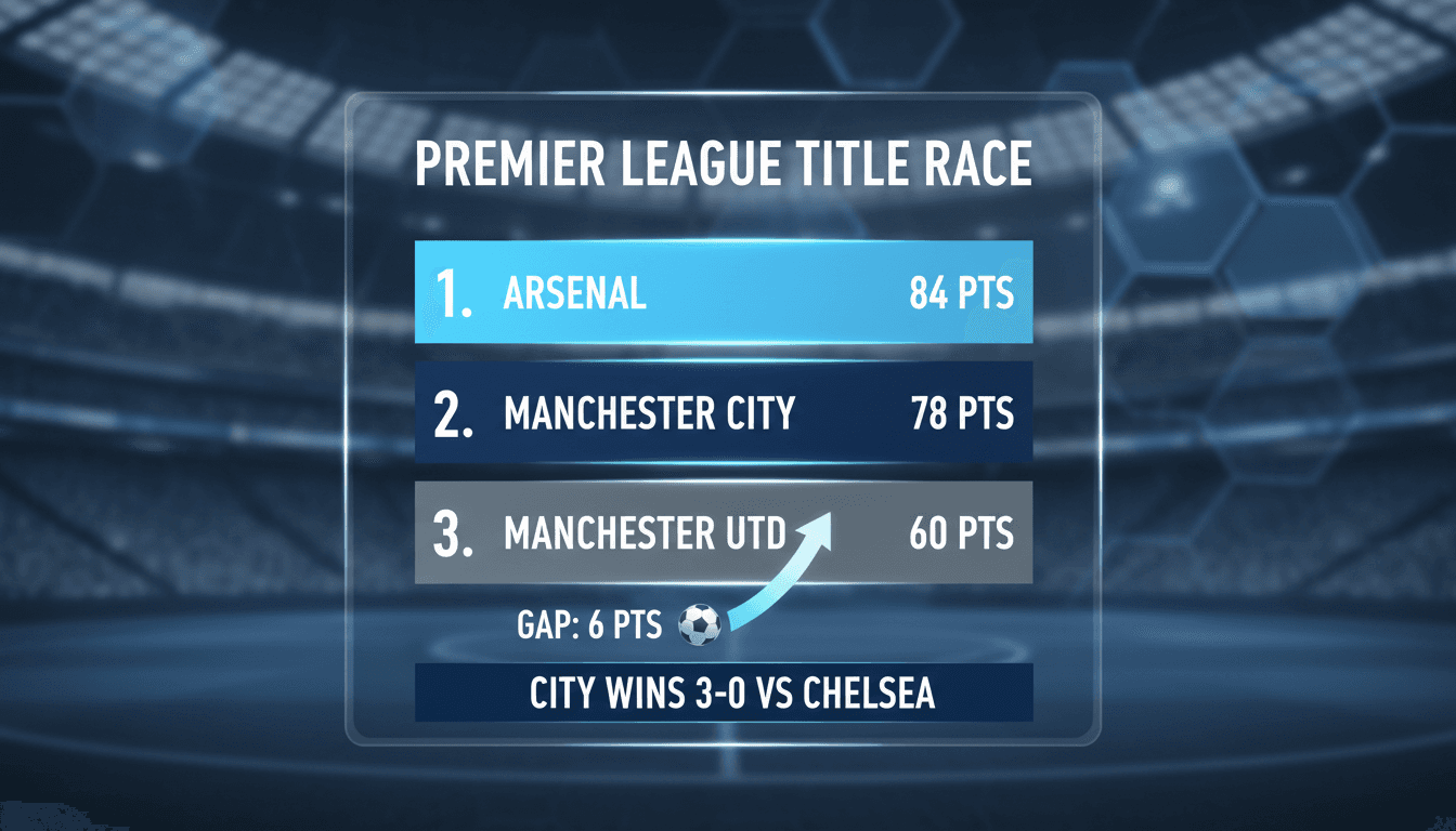 Manchester City Defeats Chelsea 3-0 to Narrow Premier League Title Race