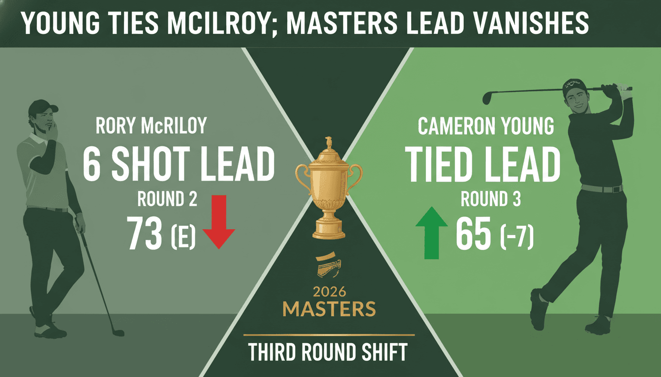 Cameron Young Ties Rory McIlroy for Lead at 2026 Masters Third Round