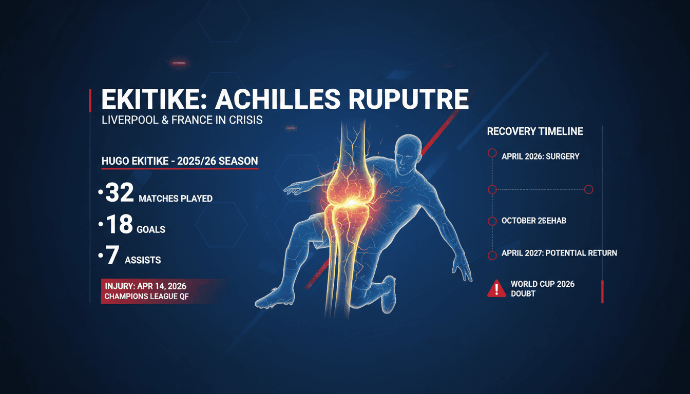 Hugo Ekitike's Achilles Tendon Injury Impacts Liverpool FC and France National Team