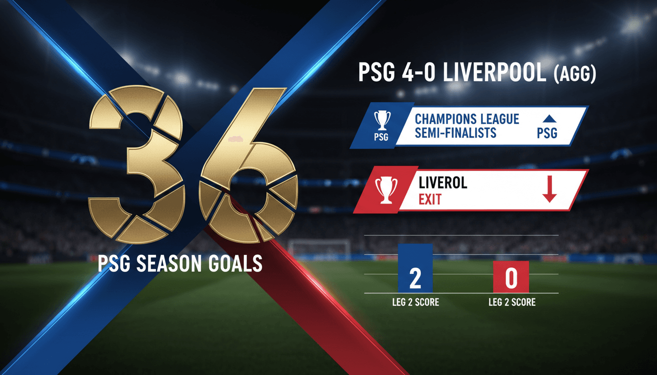 PSG Advances to Champions League Semi-Finals After Defeating Liverpool 4-0 on Aggregate