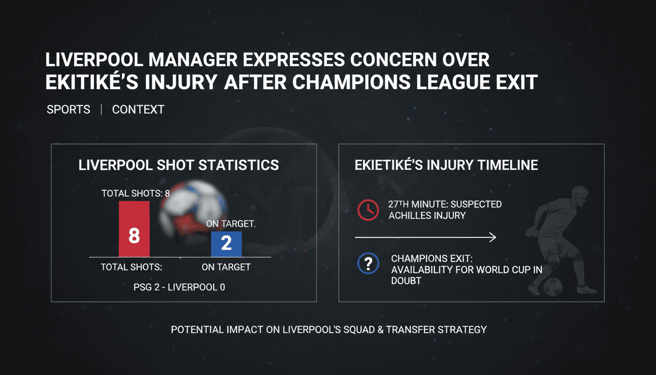Liverpool Manager Expresses Concern Over Ekitiké's Injury After Champions League Exit