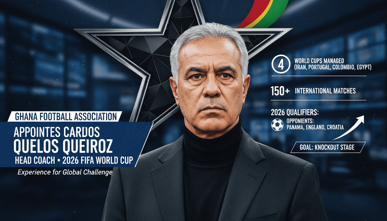 Ghana Football Association Appoints Carlos Queiroz as Head Coach for 2026 FIFA World Cup