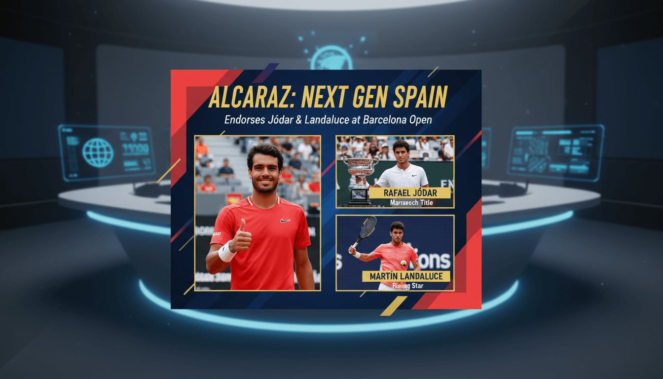 Carlos Alcaraz Endorses Young Spanish Tennis Stars at Barcelona Open