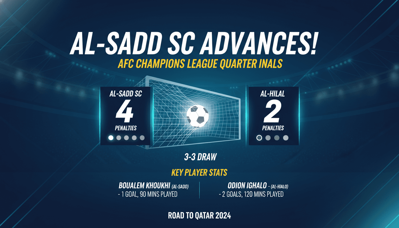 Al-Sadd SC Advances to AFC Champions League Quarterfinals After Penalty Shootout Victory Over Al-Hilal