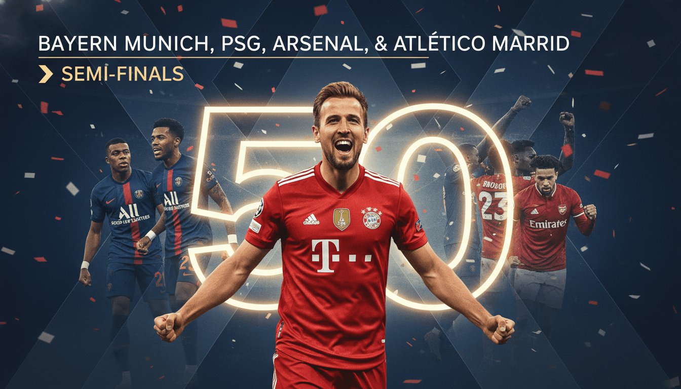 Bayern Munich, PSG, Arsenal, and Atlético Madrid Advance to UEFA Champions League Semi-Finals