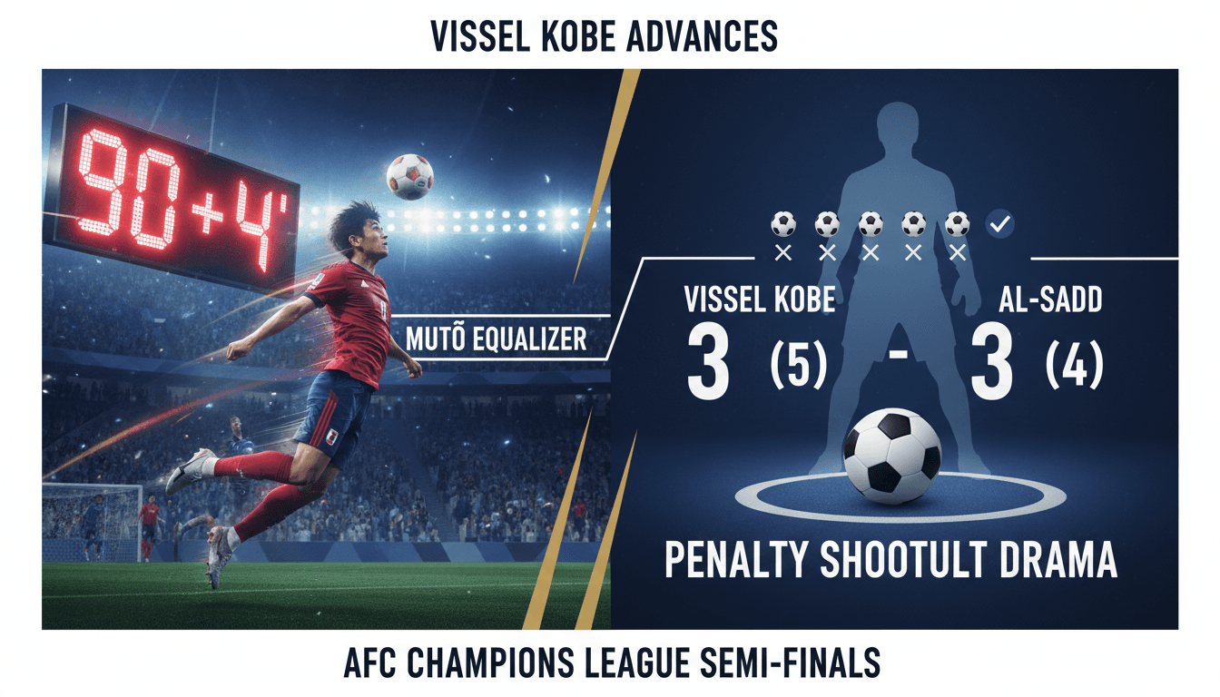 Vissel Kobe Advances to AFC Champions League Semi-Finals After Penalty Shootout Victory Over Al-Sadd