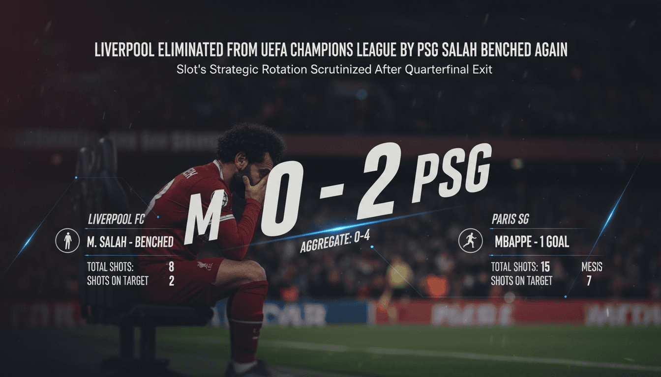 Liverpool Eliminated from UEFA Champions League by PSG After Salah Benched Again
