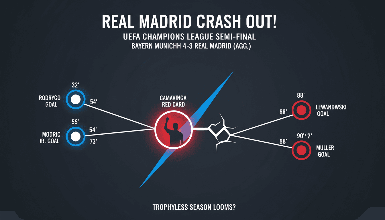 Real Madrid Eliminated from UEFA Champions League After Camavinga's Red Card Against Bayern Munich