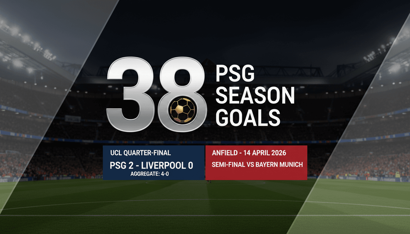 PSG Advances to UEFA Champions League Semi-Finals After Defeating Liverpool 2-0 at Anfield