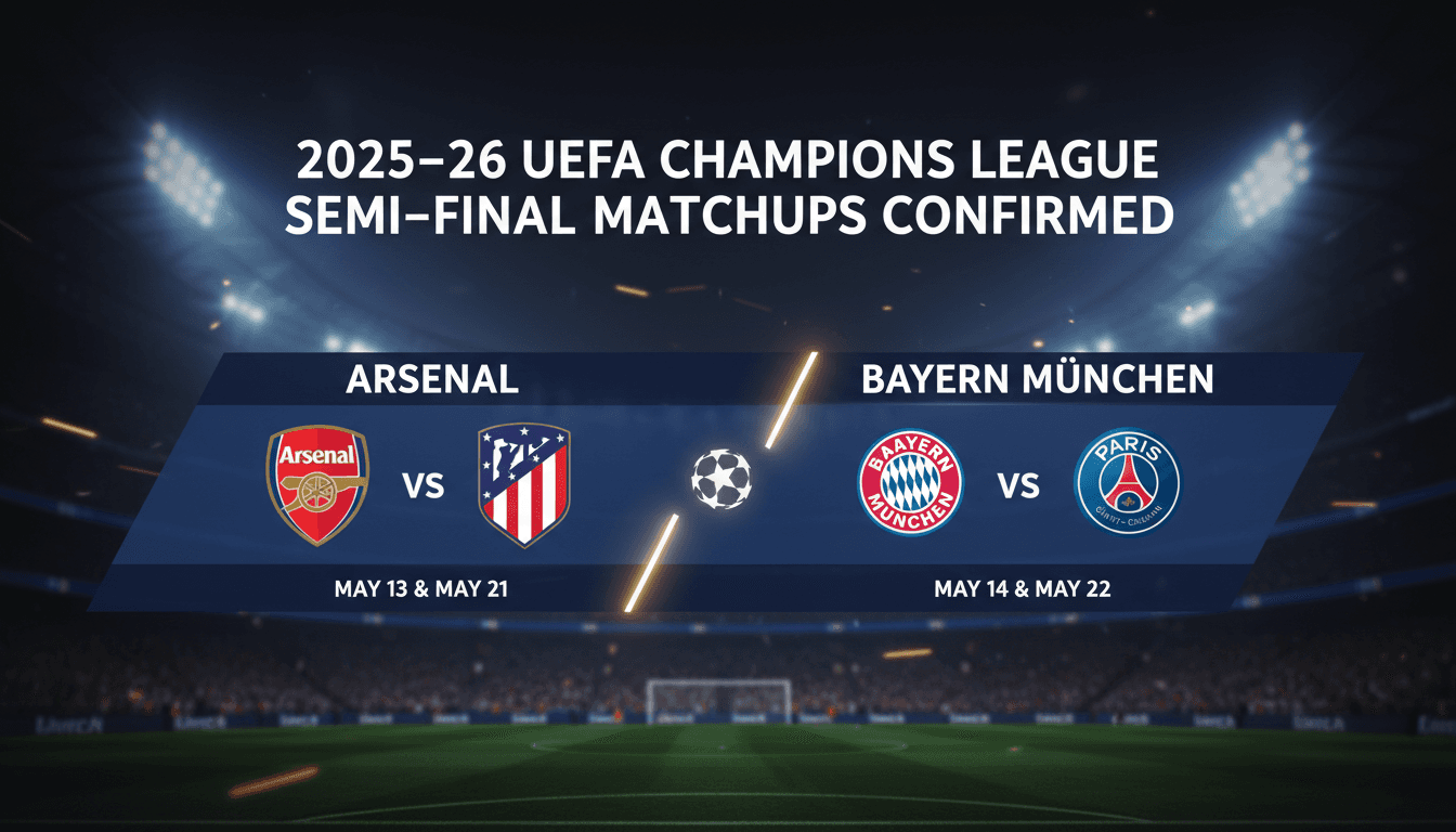 2025–26 UEFA Champions League Semi-Final Matchups Confirmed