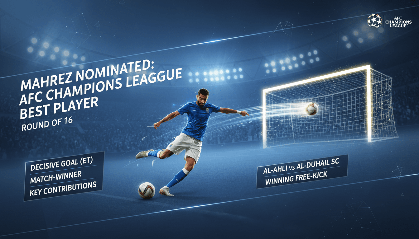 Riyad Mahrez Nominated for Best Player in AFC Champions League Round of 16