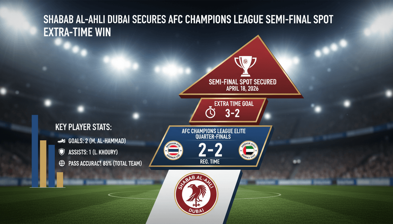 Shabab Al-Ahli Dubai Secures AFC Champions League Semi-Final Spot with Extra-Time Win