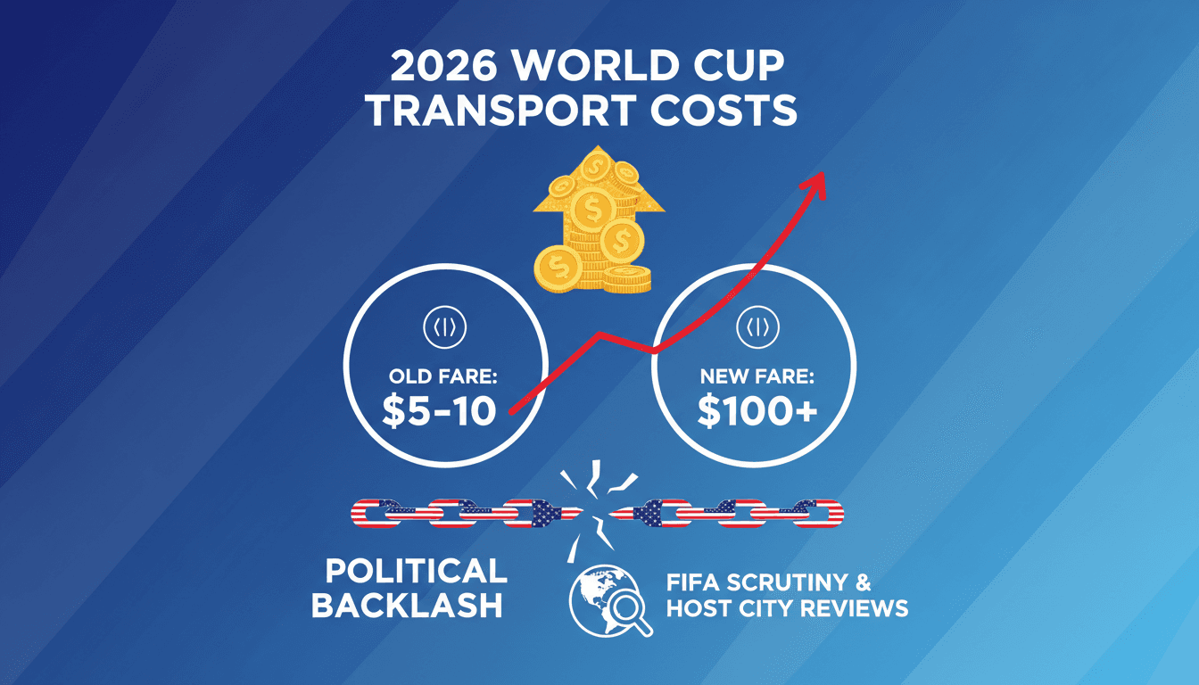 FIFA Faces U.S. Political Backlash Over Public Transport Costs for 2026 World Cup