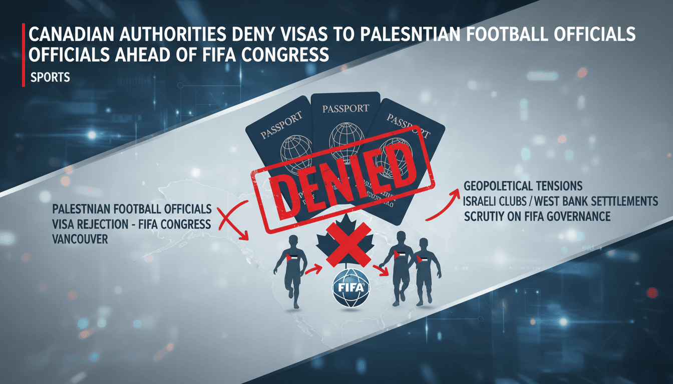 Canadian Authorities Deny Visas to Palestinian Football Officials Ahead of FIFA Congress