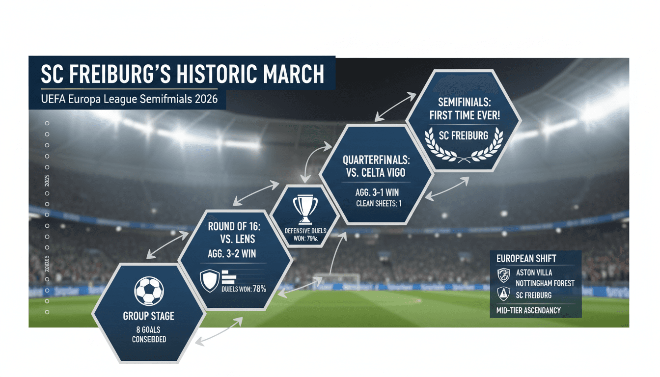 SC Freiburg advances to UEFA Europa League semifinals for the first time