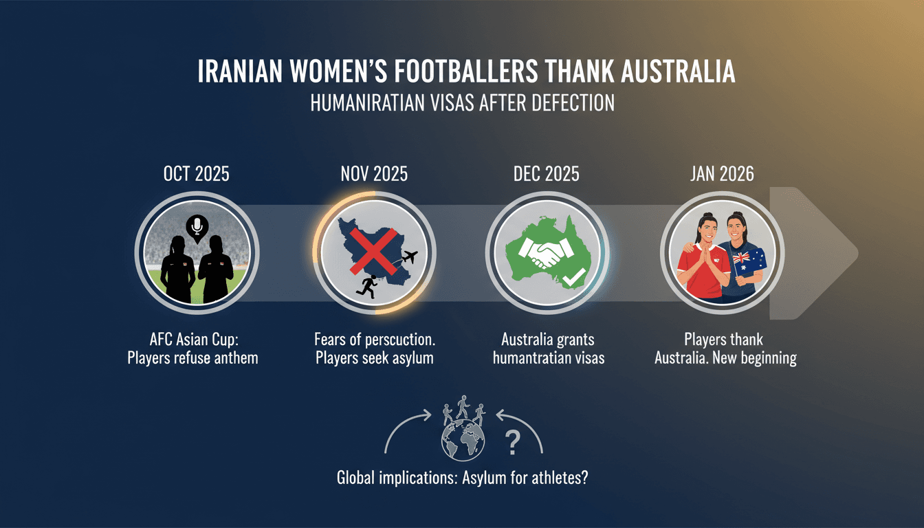 Iranian Women's Football Players Thank Australia for Humanitarian Visas After Defection