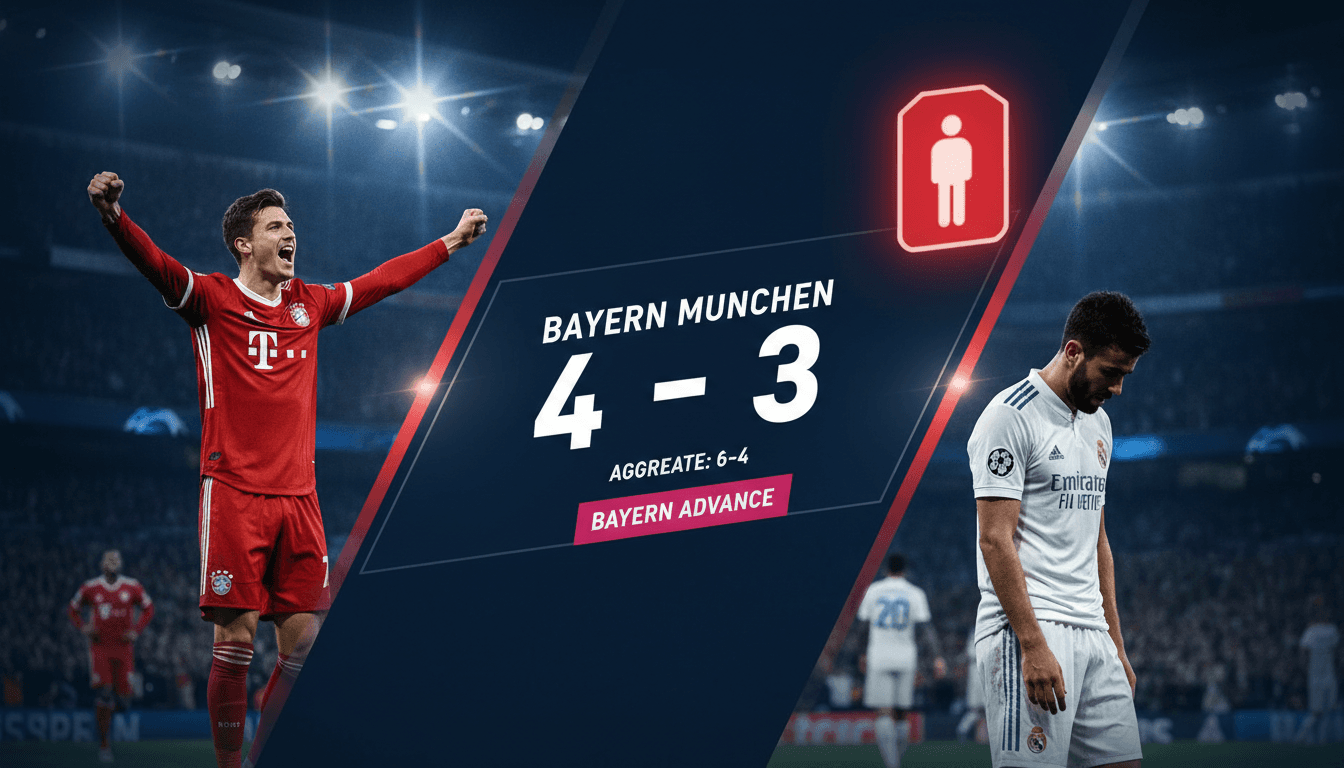 Bayern Munich defeats Real Madrid 4–3 to advance to UEFA Champions League semi-finals