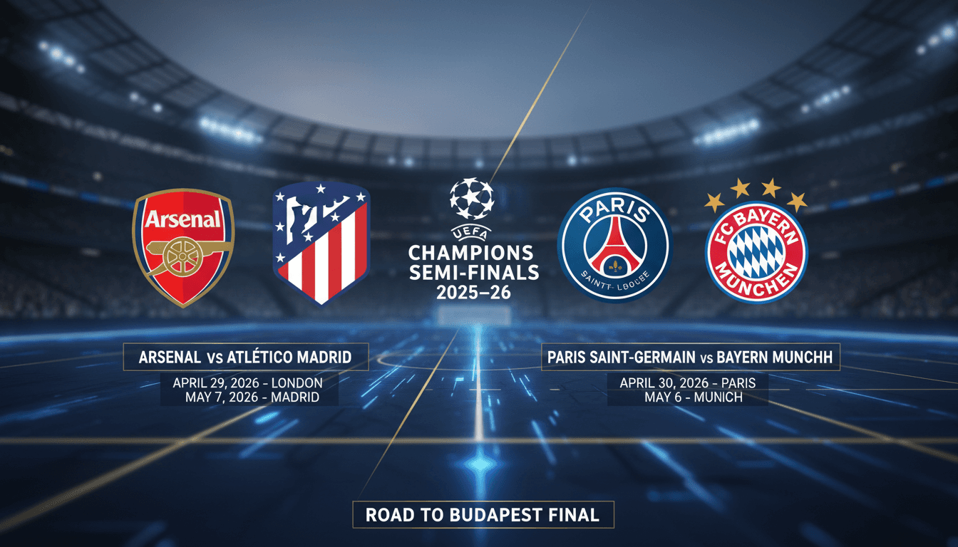2025–26 UEFA Champions League Semi-Final Matchups Announced