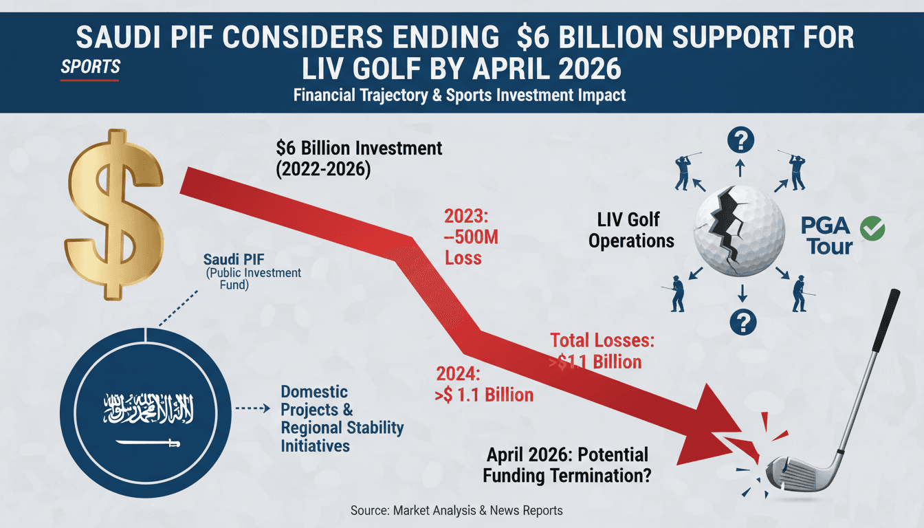 Saudi PIF Considers Ending $6 Billion Support for LIV Golf by April 2026