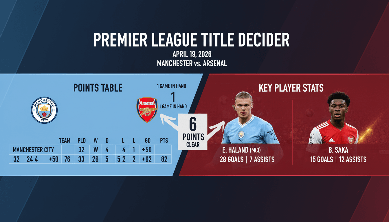 Manchester City and Arsenal Set for Premier League Title Decider
