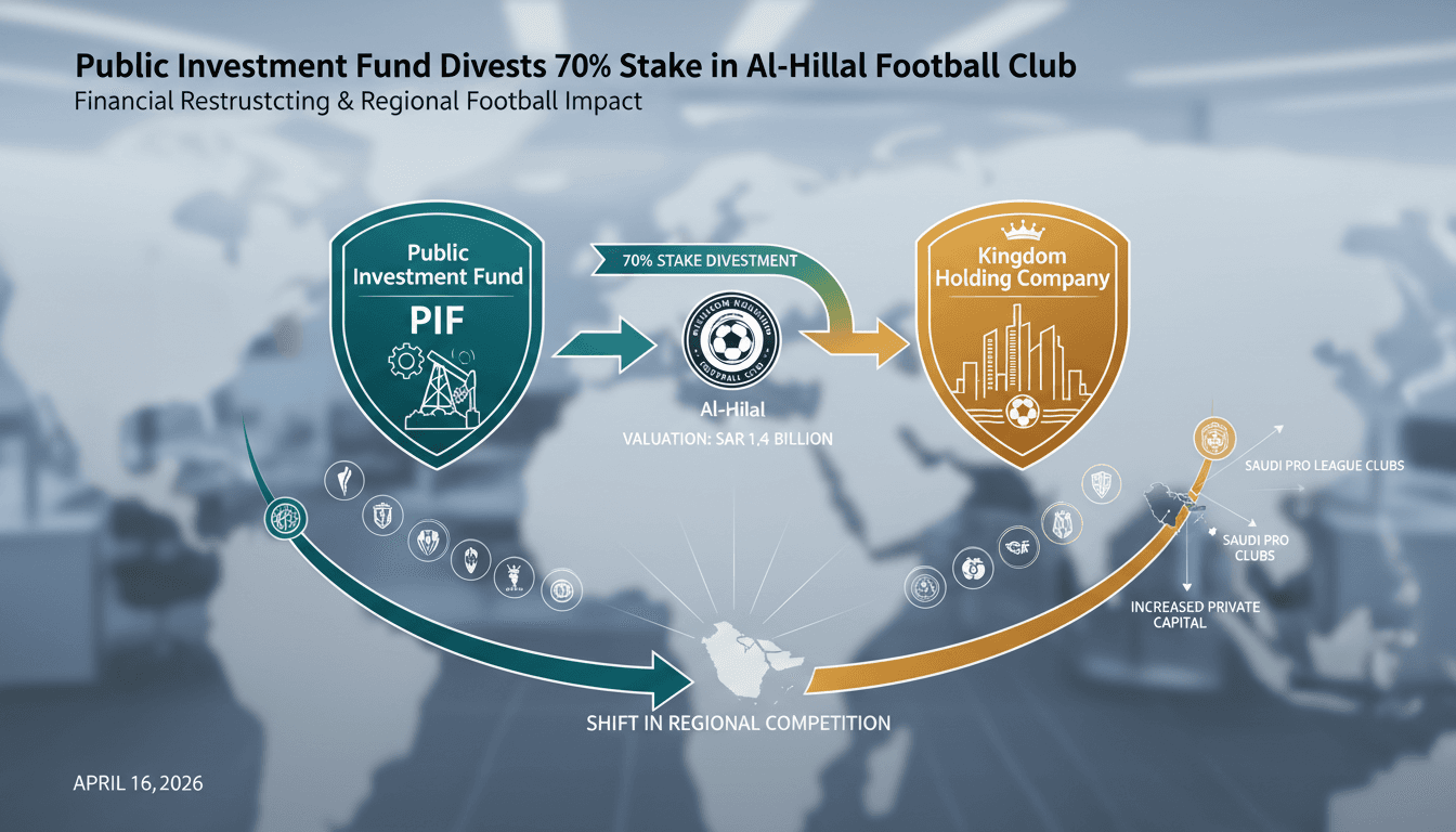 Public Investment Fund Divests 70% Stake in Al-Hilal Football Club to Kingdom Holding Company