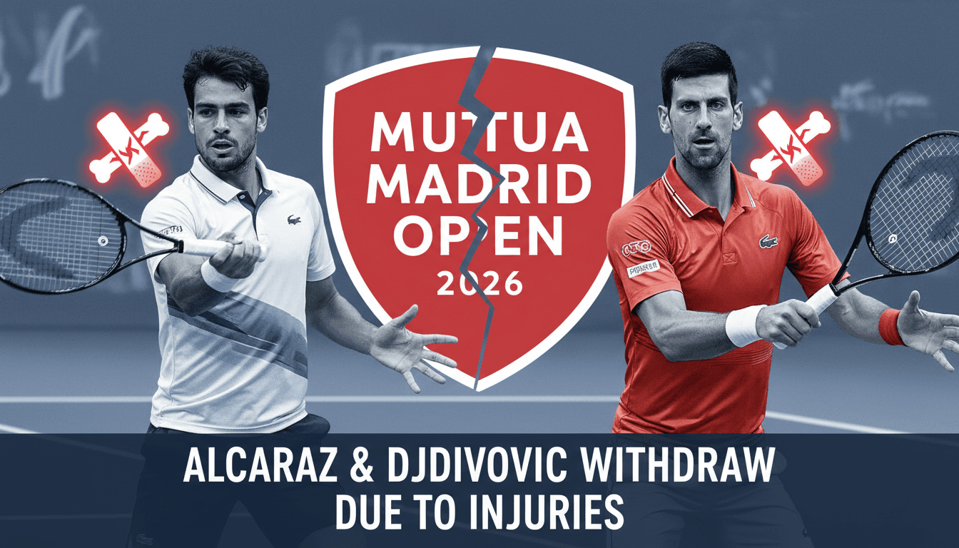 Carlos Alcaraz and Novak Djokovic Withdraw from 2026 Mutua Madrid Open Due to Injuries