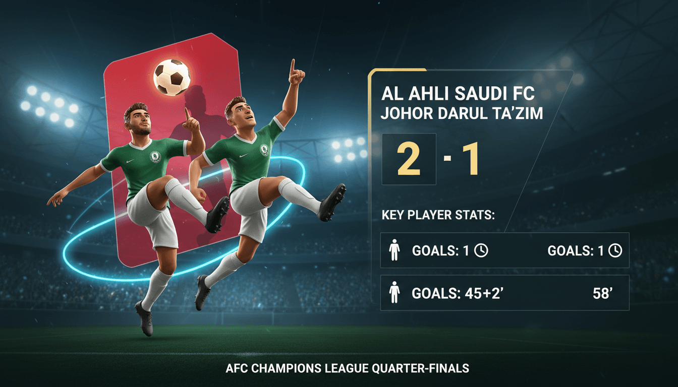 Al Ahli Saudi FC Defeats Johor Darul Ta'zim to Reach AFC Champions League Semi-Finals