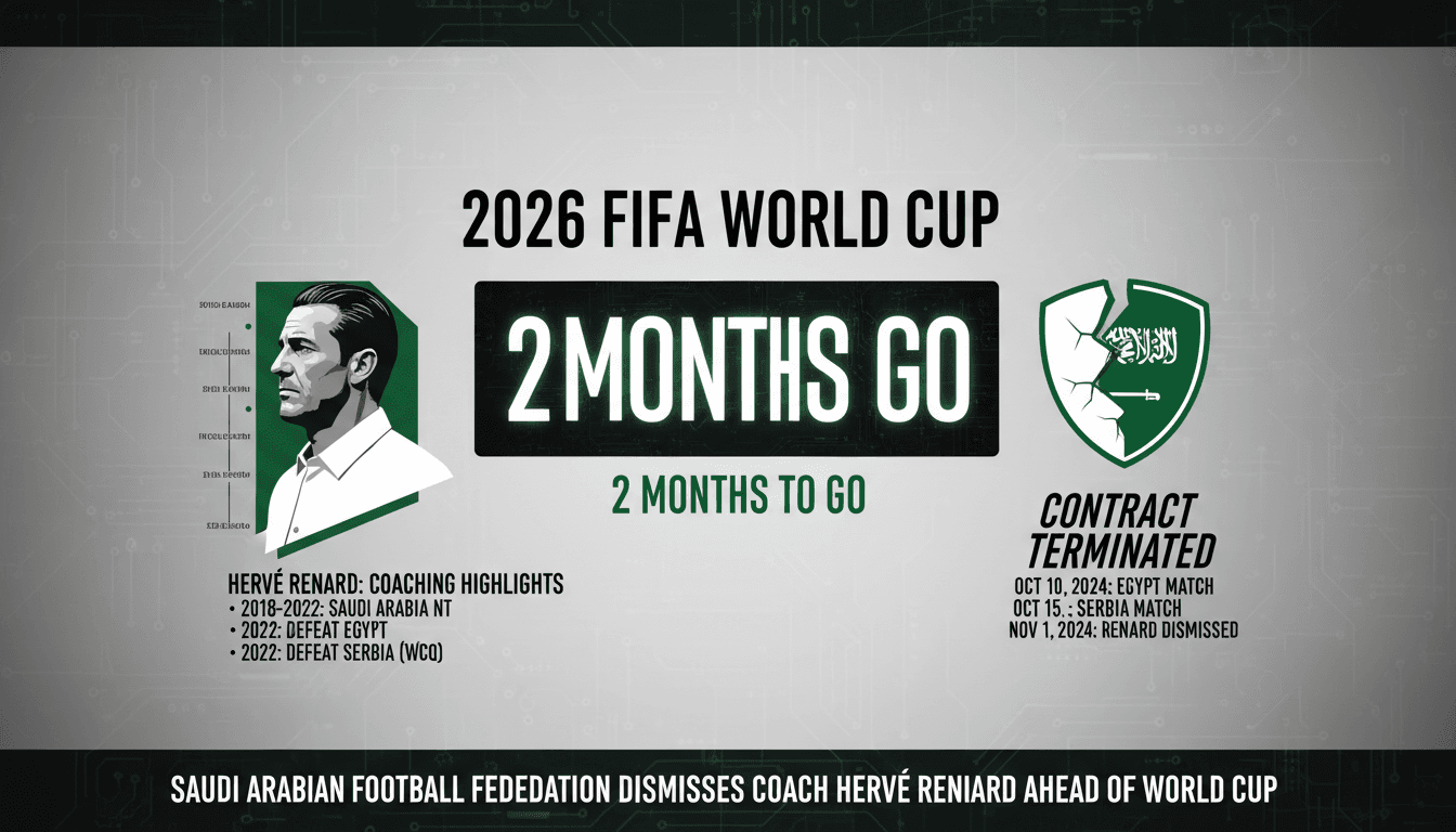 Saudi Arabian Football Federation Dismisses Coach Hervé Renard Ahead of World Cup