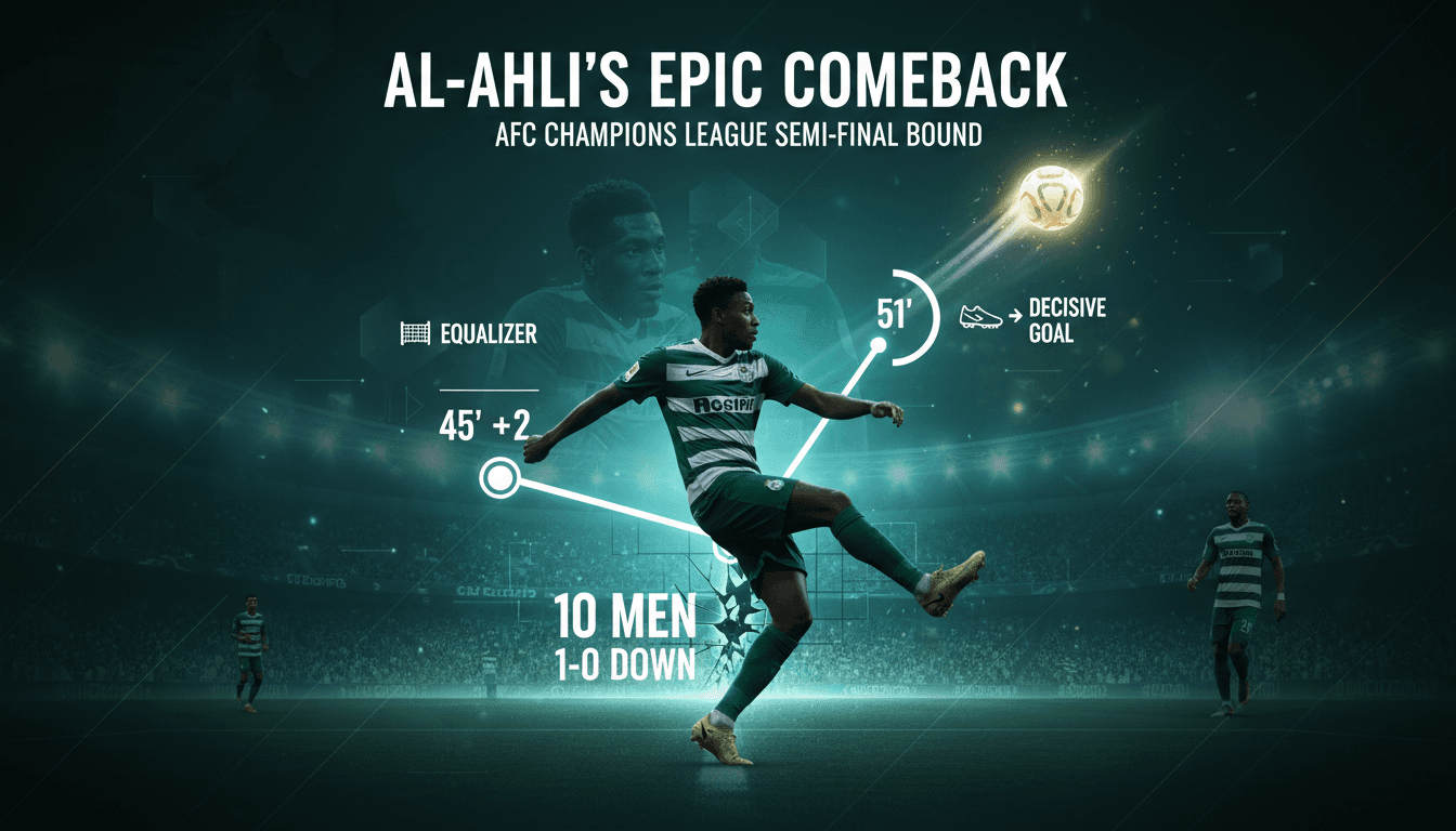 Al-Ahli Saudi FC Advances to AFC Champions League Semi-Finals After Defeating Johor Darul Ta'zim