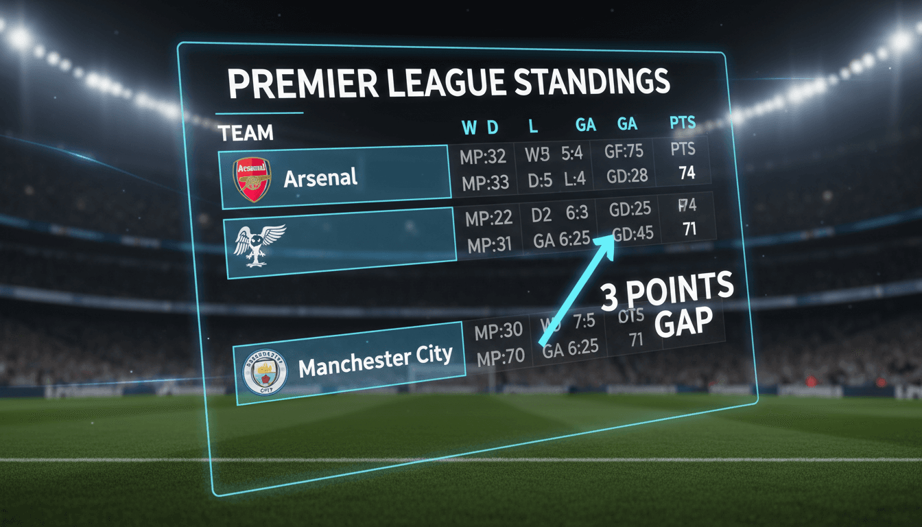 Manchester City Defeats Arsenal 2-1 Narrowing Premier League Title Race