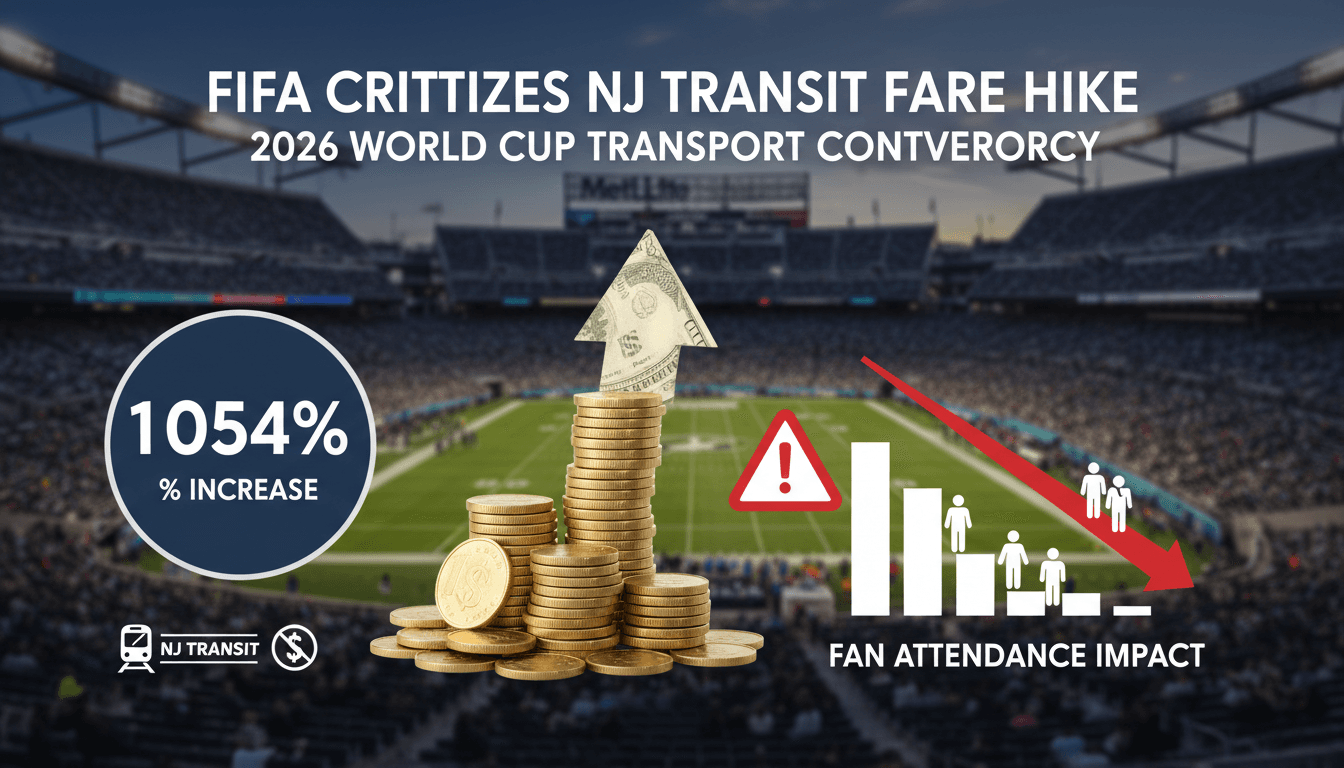 FIFA Criticizes NJ Transit Fare Hike Ahead of 2026 World Cup