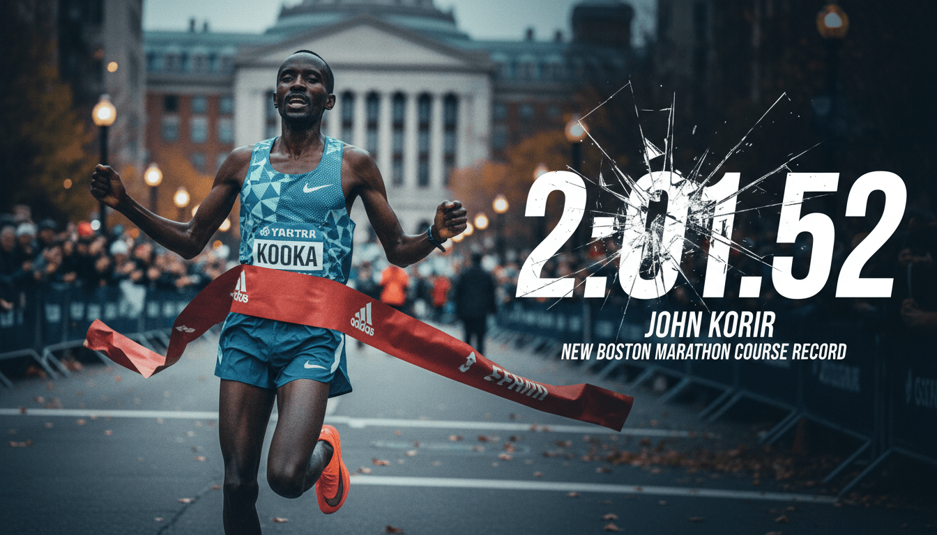 John Korir Sets New Boston Marathon Course Record with 2:01:52 Finish